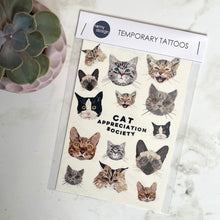Load image into Gallery viewer, Cat Appreciation Society Temporary Tattoos