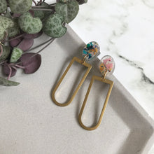 Load image into Gallery viewer, Confetti Dangly Geometric Earrings