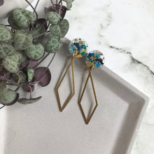 Load image into Gallery viewer, Confetti Dangly Diamond Earrings