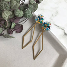 Load image into Gallery viewer, Confetti Dangly Diamond Earrings