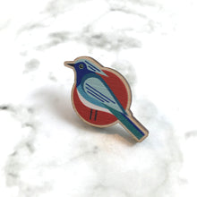Load image into Gallery viewer, Wooden Pin Badge - Celestial Monarch