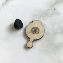 Load image into Gallery viewer, Wooden Pin Badge - Turquoise-Browed Motmot