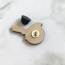 Load image into Gallery viewer, Wooden Pin Badge - Splendid Fairy Wren