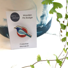Load image into Gallery viewer, Wooden Pin Badge - Celestial Monarch