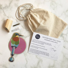 Load image into Gallery viewer, Wooden Wall Hook - Turquoise-Browed Motmot