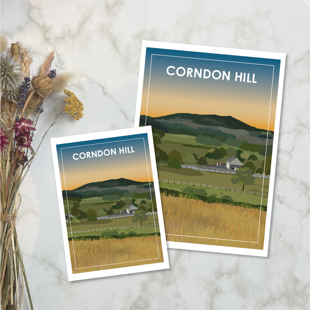 Corndon Hill Travel Print