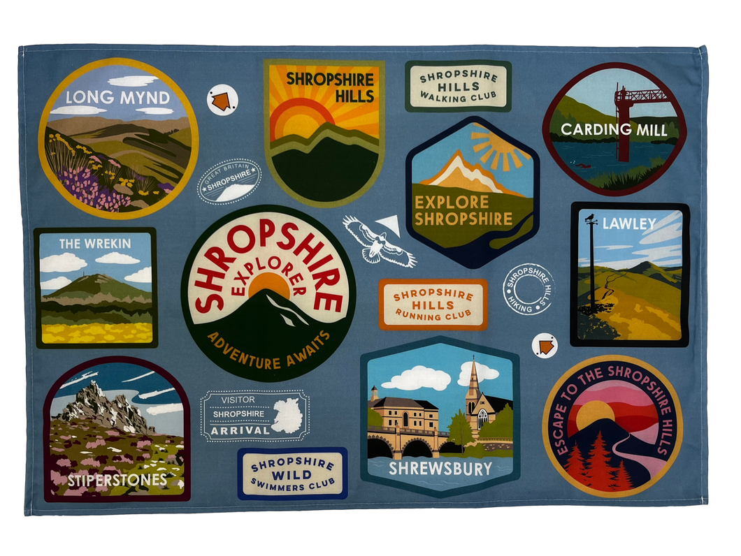 Shropshire Explorer Tea Towel