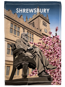 Shrewsbury Library Tea Towel