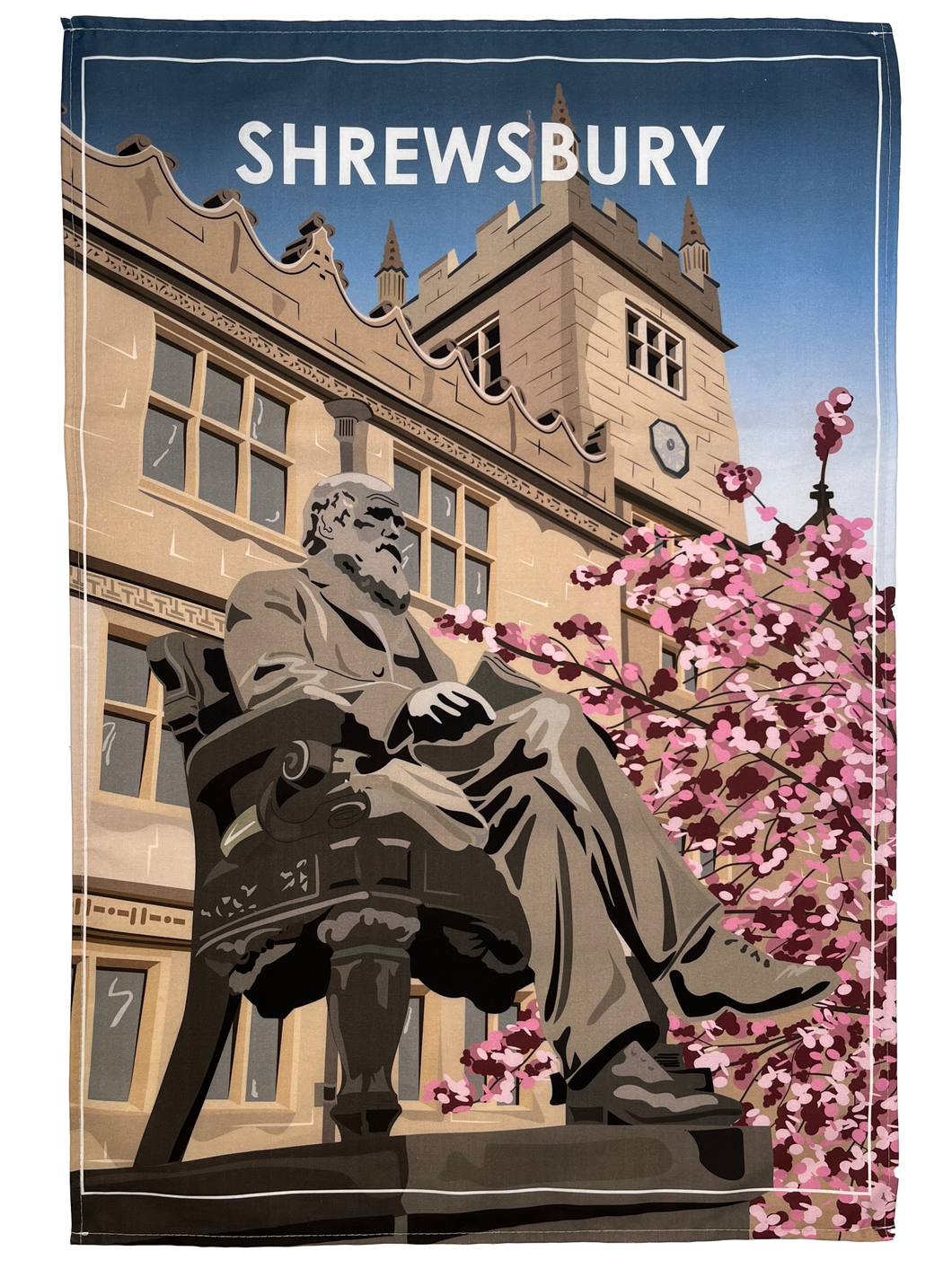 Shrewsbury Library Tea Towel