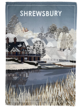 Load image into Gallery viewer, Winter Boathouse Tea Towel
