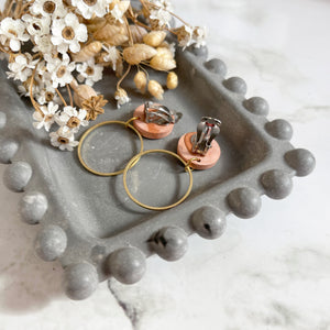 Clip On Dangly Circular Earrings