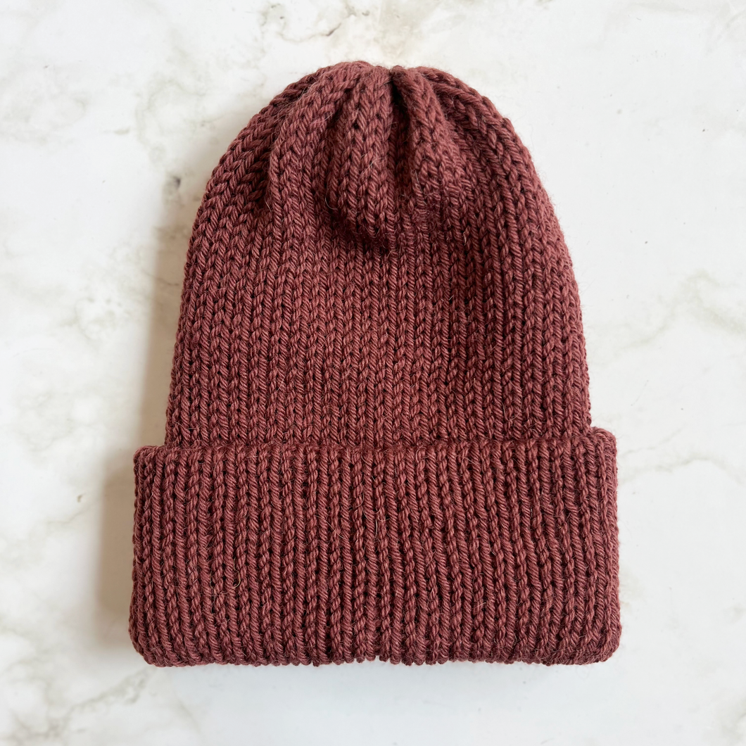 Beanie - Dark Brick Red