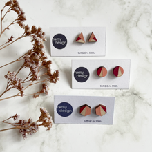 Load image into Gallery viewer, Mini Wooden Earring Studs
