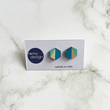 Load image into Gallery viewer, Mini Wooden Earring Studs
