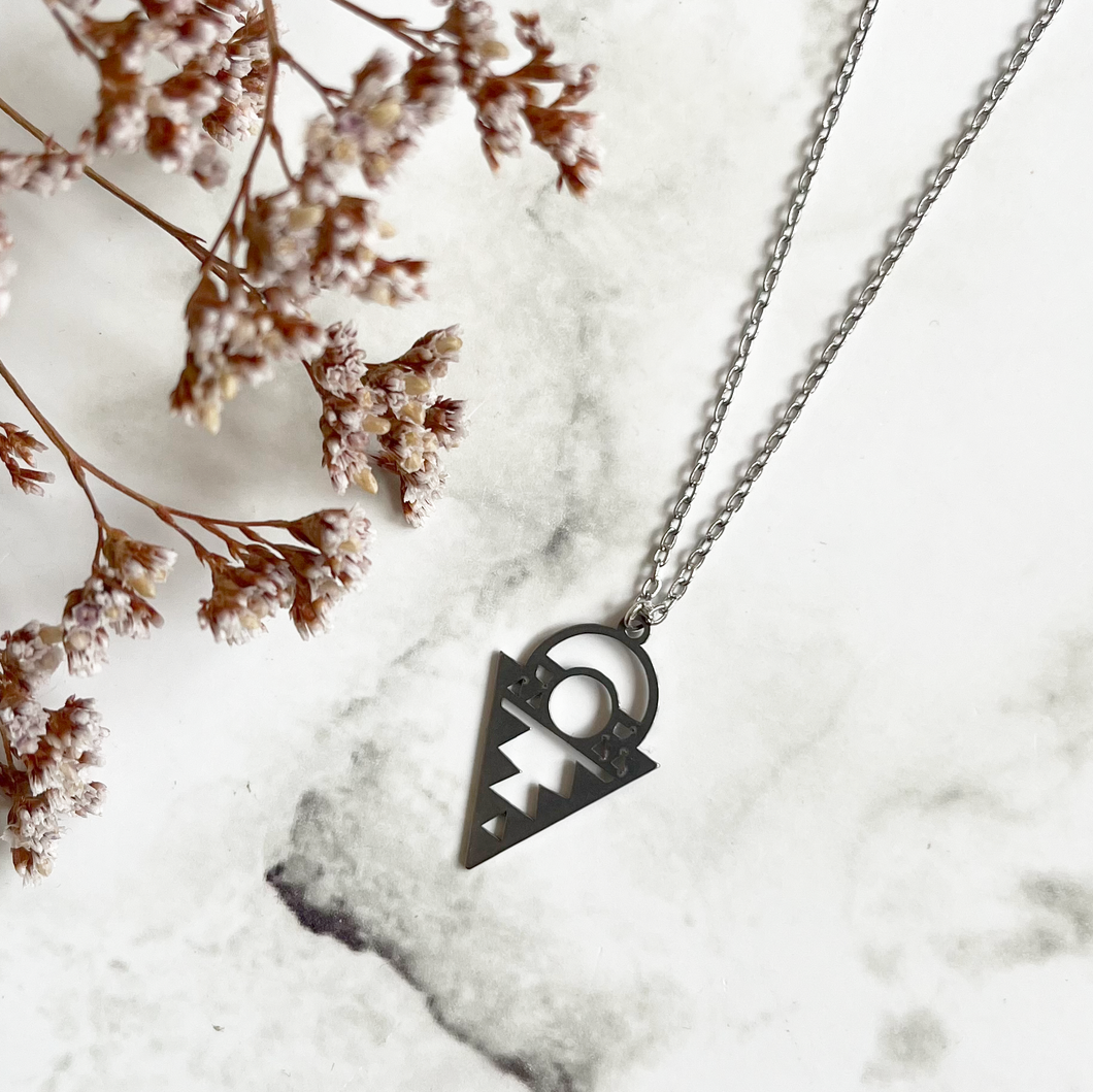 Geometric Triangle Necklace