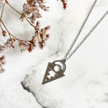Load image into Gallery viewer, Geometric Triangle Necklace
