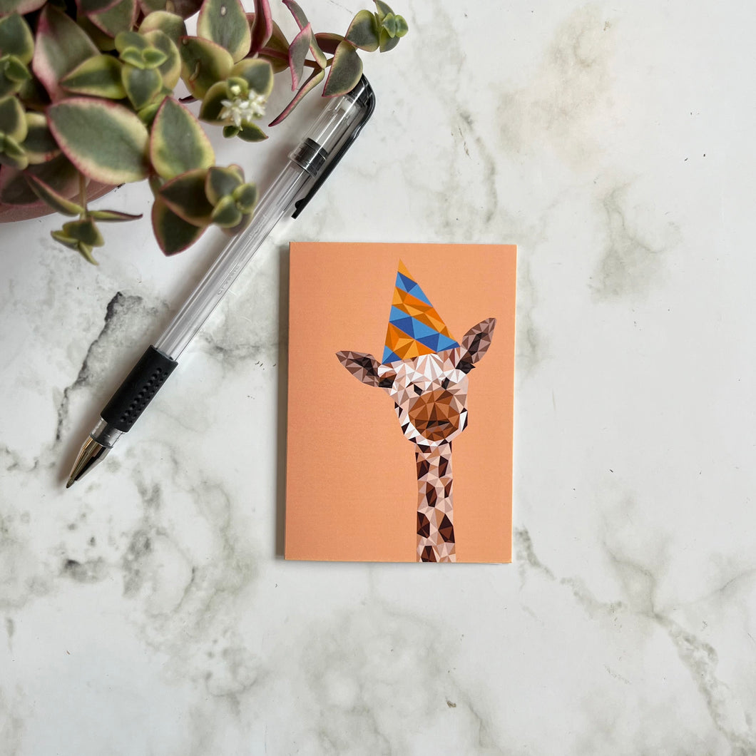 Party Giraffe Mini Card