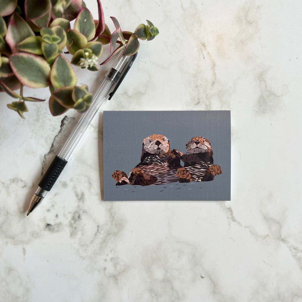 Sea Otters Mini Card