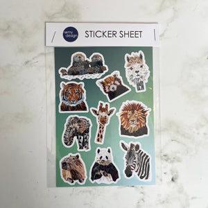 Animals Sticker Sheet