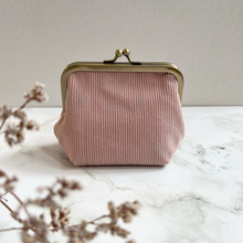 Load image into Gallery viewer, Light Blush Corduroy Metal Framed Purse
