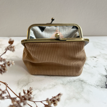 Load image into Gallery viewer, Beige Corduroy Metal Framed Purse
