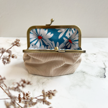 Load image into Gallery viewer, Cream Corduroy Metal Framed Purse
