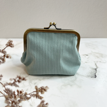 Load image into Gallery viewer, Mint Green Corduroy Metal Framed Purse
