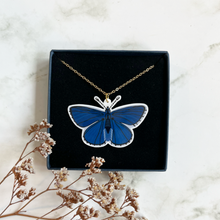 Load image into Gallery viewer, Adonis Blue Butterfly Necklace
