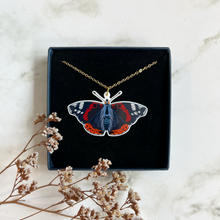 Load image into Gallery viewer, Red Admiral Butterfly Necklace

