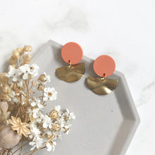 Load image into Gallery viewer, Coral Dangly Wavy Earrings
