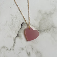 Load image into Gallery viewer, Pearl Pink Heart Necklace
