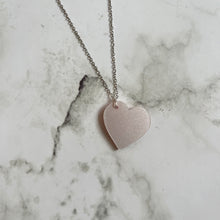 Load image into Gallery viewer, Metallic Pink Heart Necklace
