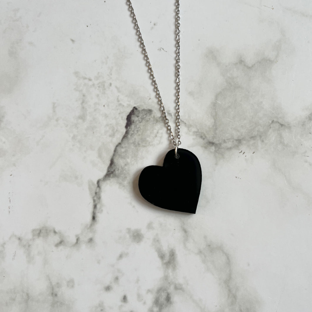 Black Heart Necklace