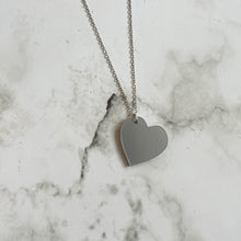 Load image into Gallery viewer, Metallic Pewter Heart Necklace
