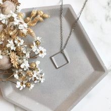 Load image into Gallery viewer, Silver Square Necklace
