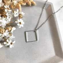 Load image into Gallery viewer, Silver Square Necklace
