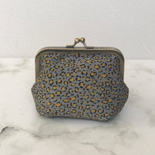 Load image into Gallery viewer, Grey Leopard Metal Framed Purse
