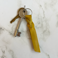 Load image into Gallery viewer, Yellow Leather Keyring
