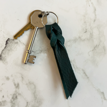 Load image into Gallery viewer, Green Leather Keyring
