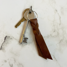 Load image into Gallery viewer, Tan Leather Keyring
