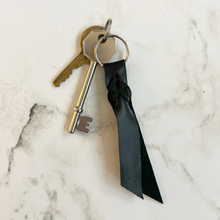 Load image into Gallery viewer, Black Leather Keyring
