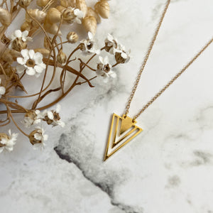 Geometric Triangular Necklace