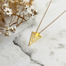 Load image into Gallery viewer, Geometric Triangular Necklace
