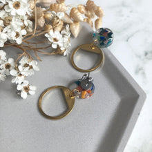 Load image into Gallery viewer, Confetti Dangly Circular Earrings
