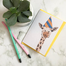 Load image into Gallery viewer, Party Giraffe Card
