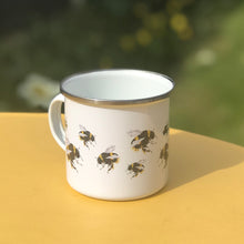 Load image into Gallery viewer, Bees Enamel Mug
