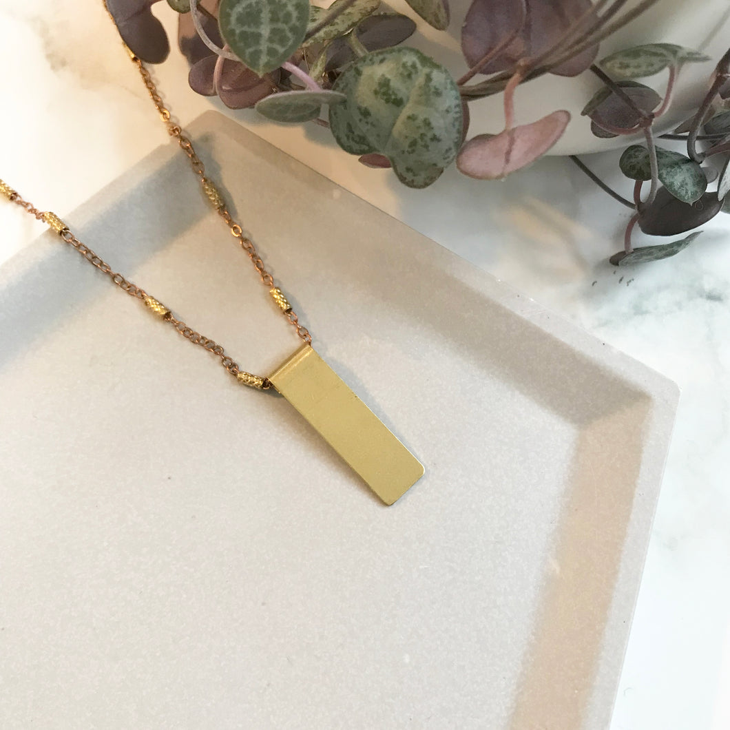 Flat Bar Necklace