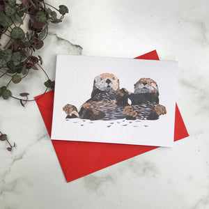 Puffin and Otters card