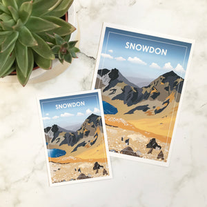 Snowdon Travel Print