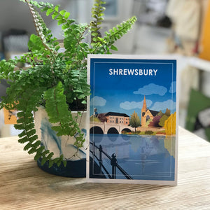 Shrewsbury English Bridge Travel Print